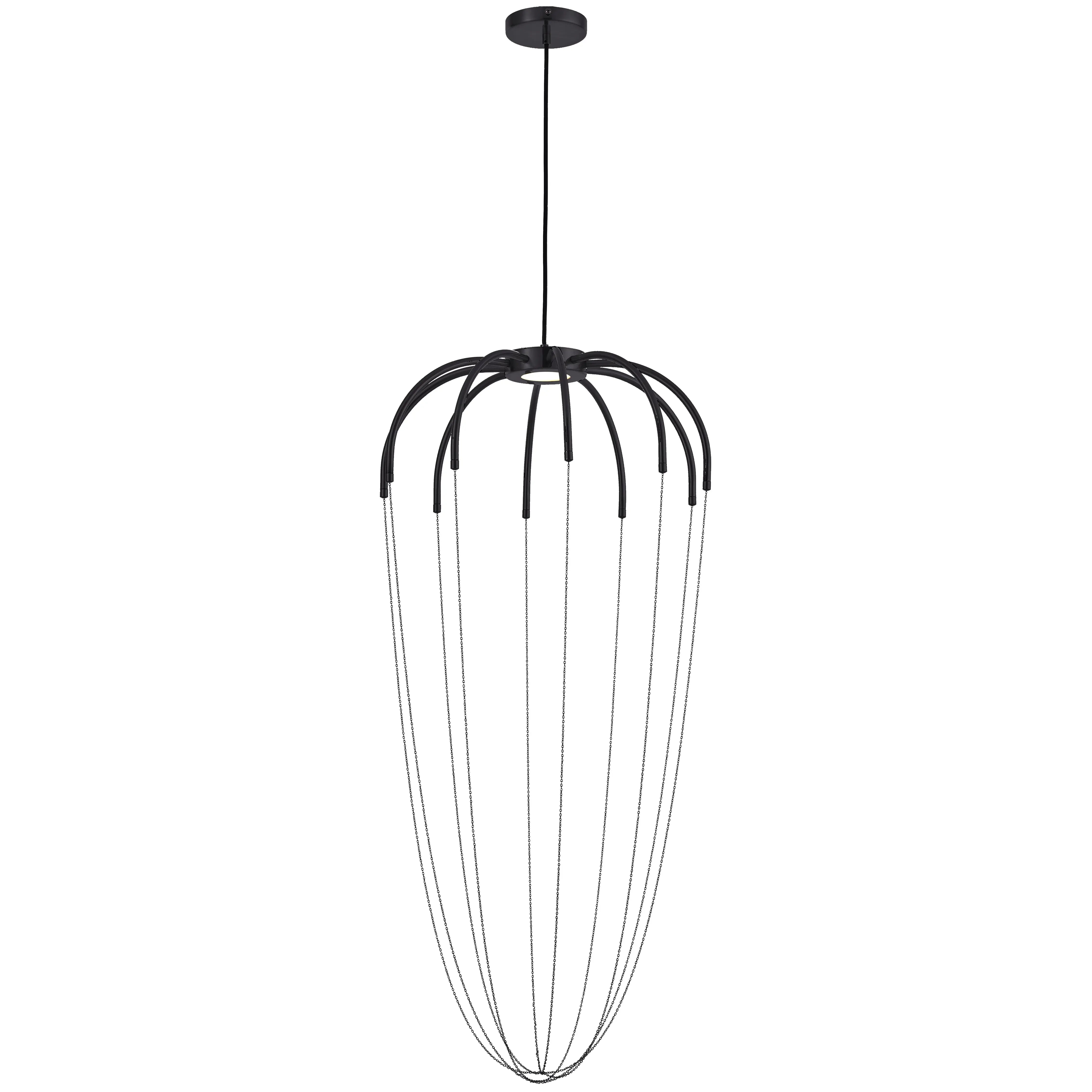 Dainolite 20W Pendant Matte Black with Hanging Chain