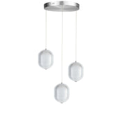Dainolite 21W Multi Light Pendant in Polished Chrome w/ Clear Pattern Acrylic