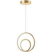 Dainolite 22W Pendant, Aged Brass w/ White Silicone Diffuser