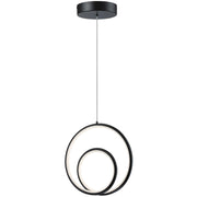 Dainolite 22W Pendant, Matte Black w/ White Silicone Diffuser