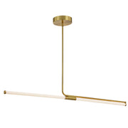 Dainolite 24W Horizontal Pendant, Aged Brass w/ White Acrylic Diffuser