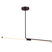 Dainolite 24W Horizontal Pendant, Matte Black w/ White Acrylic Diffuser