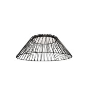 Dainolite 25W Matte Black Flush Mount w/ Black Strip Shade