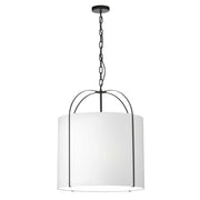 Dainolite 3 Light Incandescent Pendant Black with Black Shade