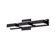 Dainolite 3 Light LED Wall Vanity, Matte Black Finish