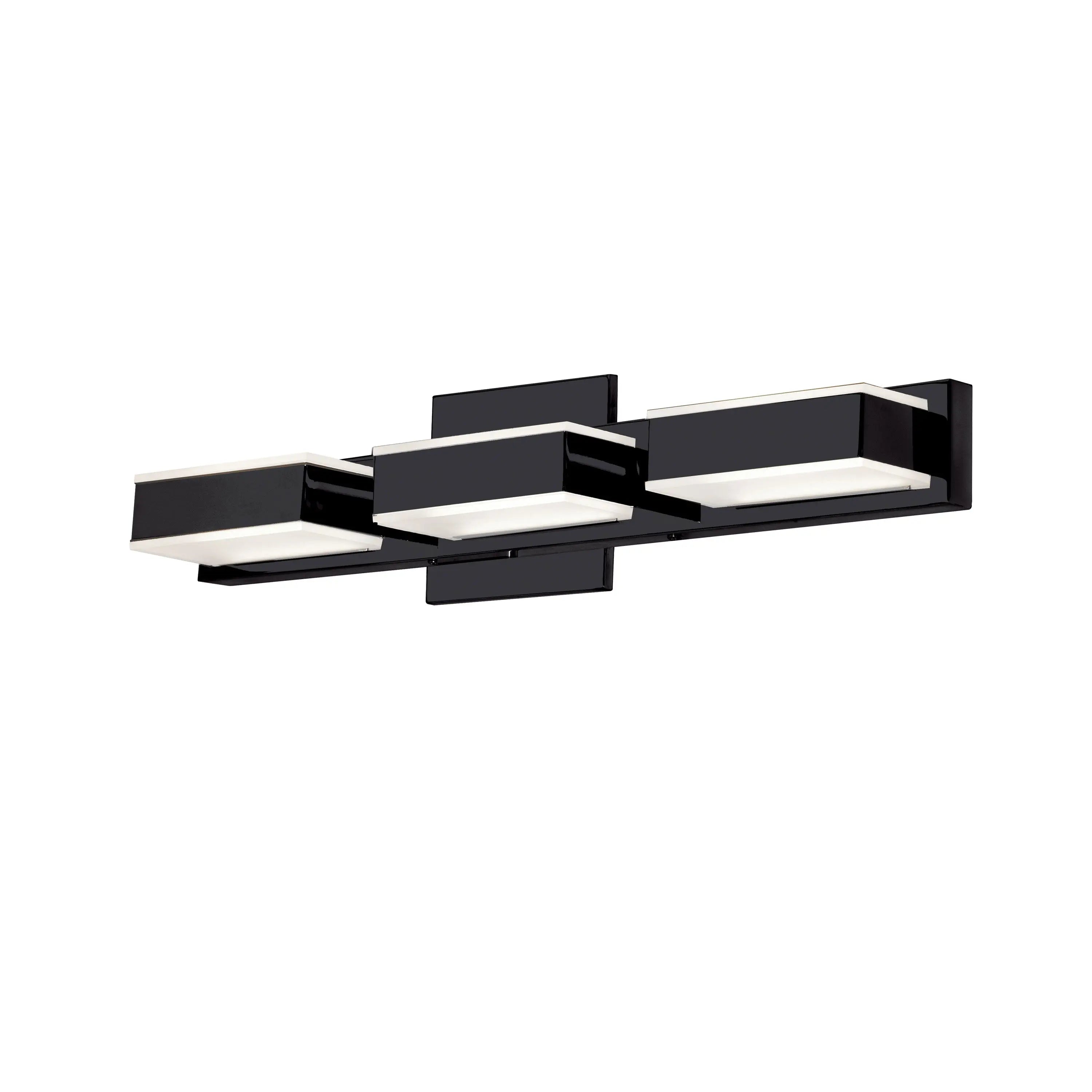 Dainolite 3 Light LED Wall Vanity, Matte Black Finish