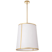 Dainolite 3 Light Notched Pendant, Gold White Shade and Diffuser