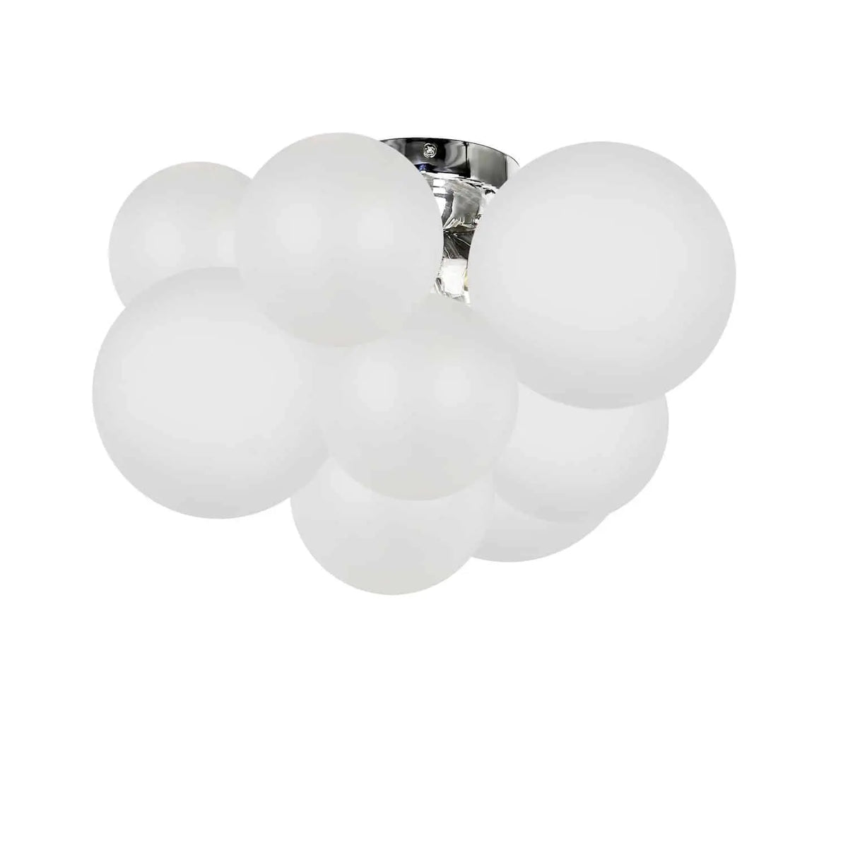 Dainolite 3 Light Polished Chrome Halogen Flush Mount w/ Frosted Glass
