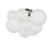 Dainolite 3 Light Polished Chrome Halogen Flush Mount w/ Frosted Glass
