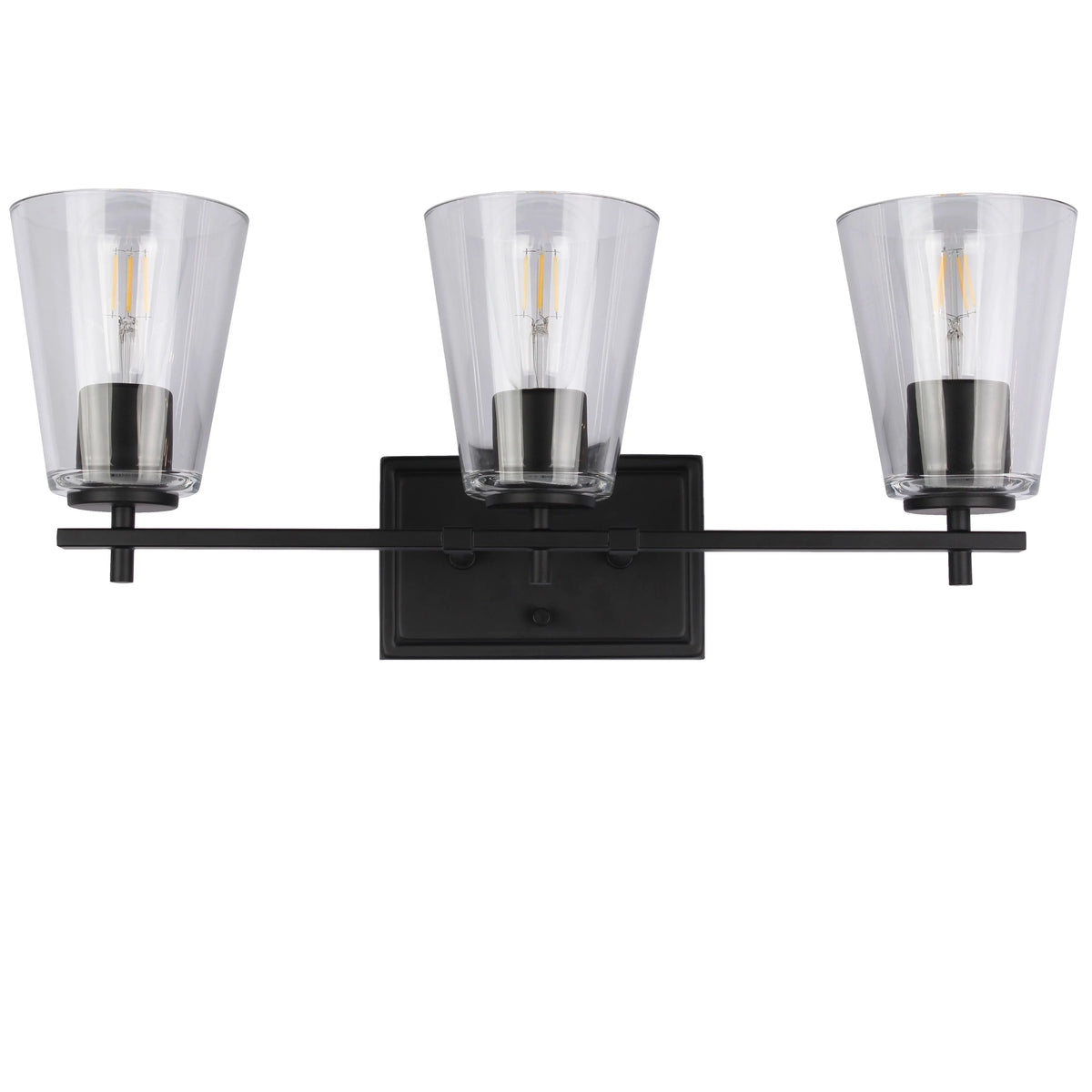 Dainolite 3 Light Vanity in Matte Black
