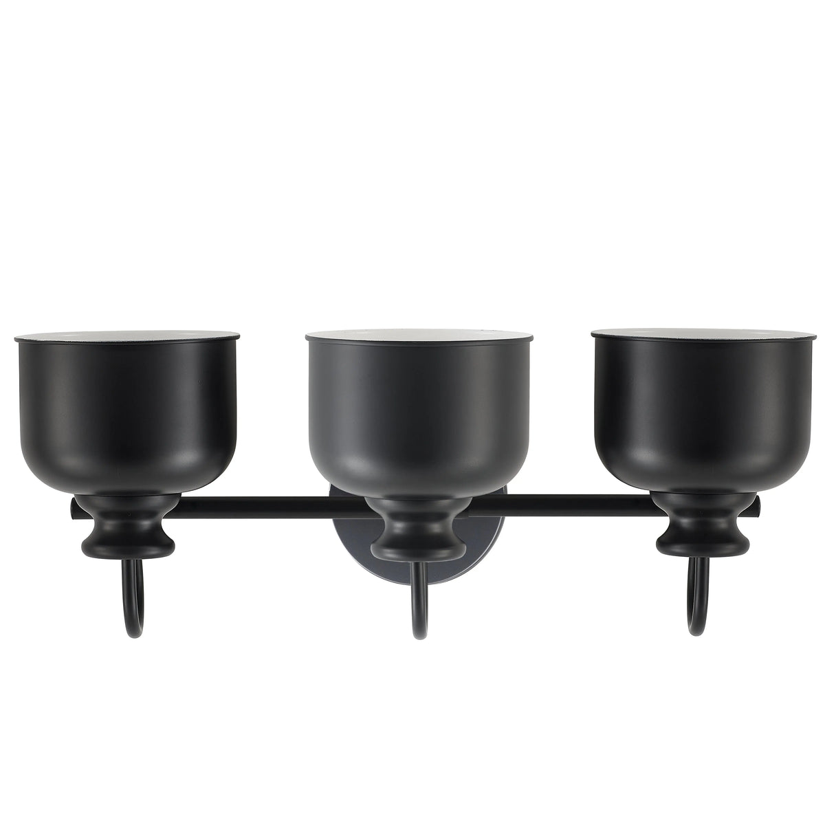 Dainolite 3 Light Vanity in Matte Black