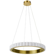 Dainolite 30W Aged Brass Chandelier w/ Faux Alabaster Acrylic