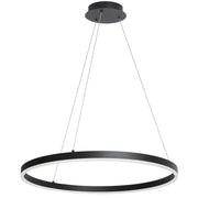 Dainolite 30W Chandelier, Matte Black with White Acrylic Diffuser