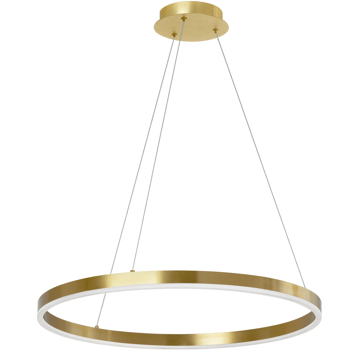 Dainolite 30W Colour Temperature Changing Chandelier, Aged Brass with White Acrylic Diffuser