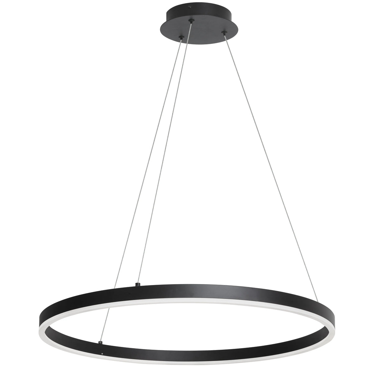 Dainolite 30W Colour Temperature Changing Chandelier, Matte Black with White Acrylic Diffuser