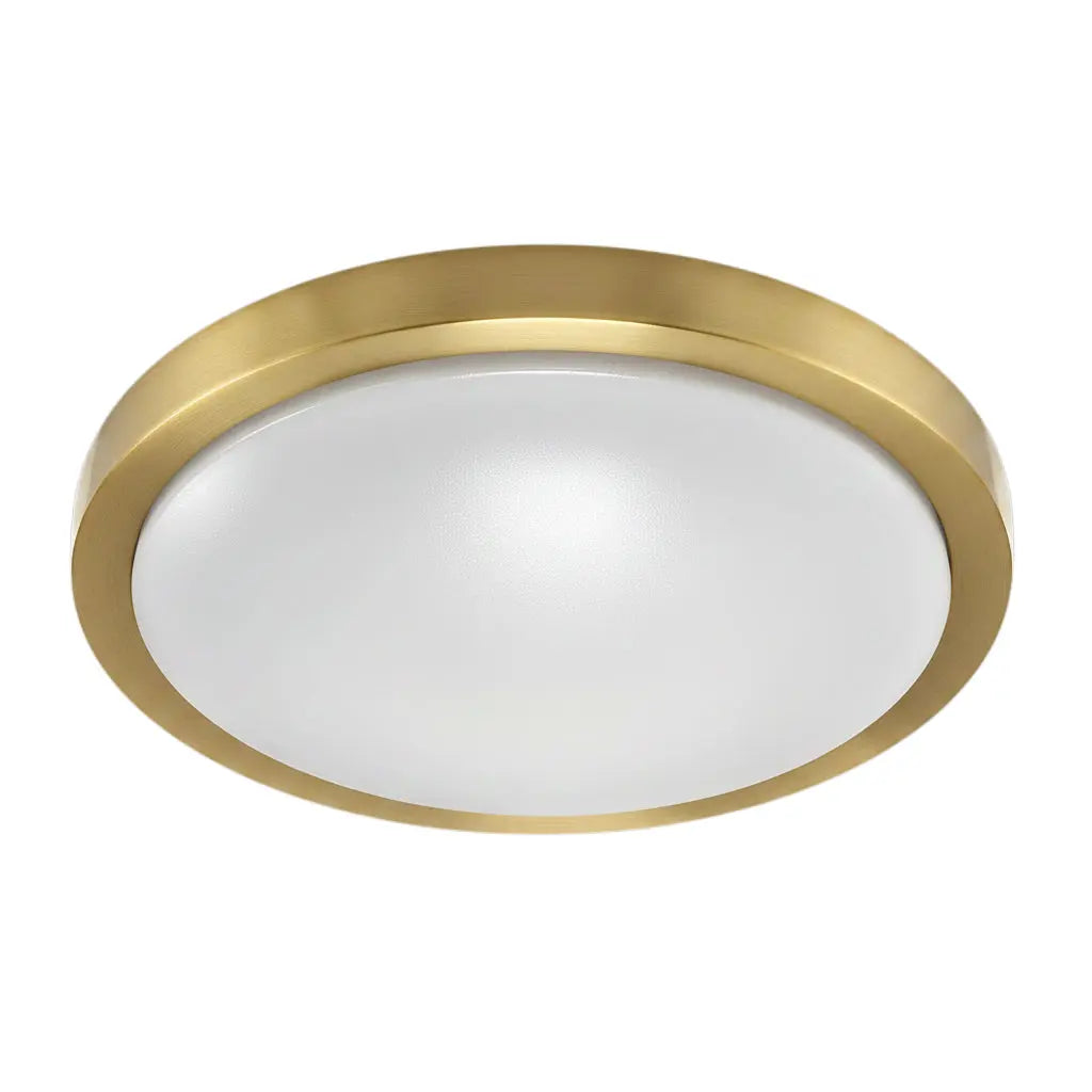 Dainolite 30W Flush Mount, Aged Brass Finish