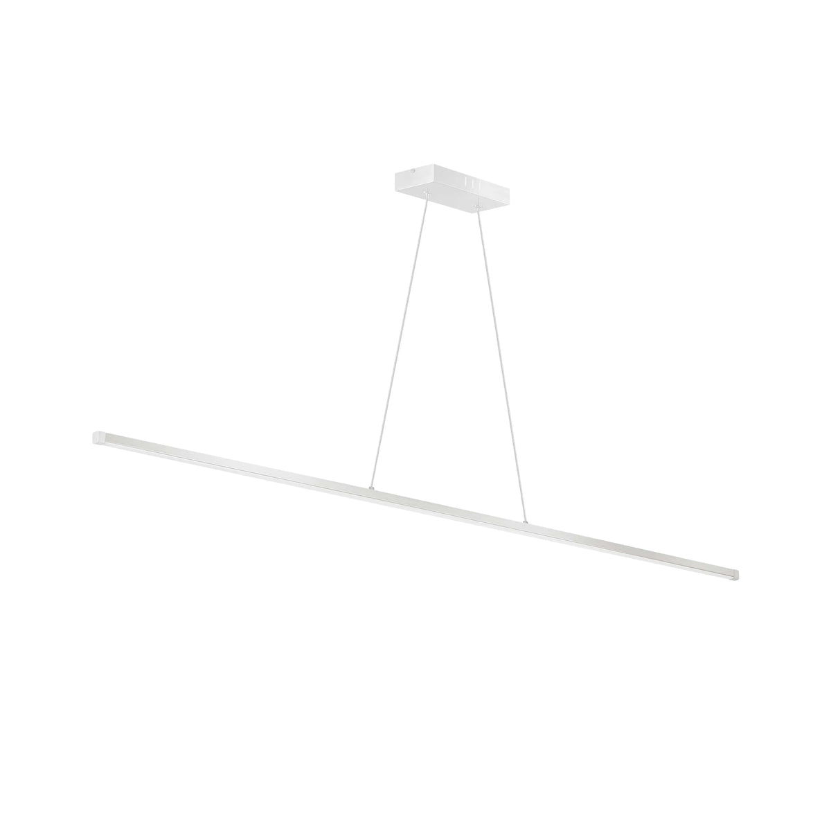 Dainolite 30W Horizontal Matte White Pendant w/ White Acrylic Diffuser