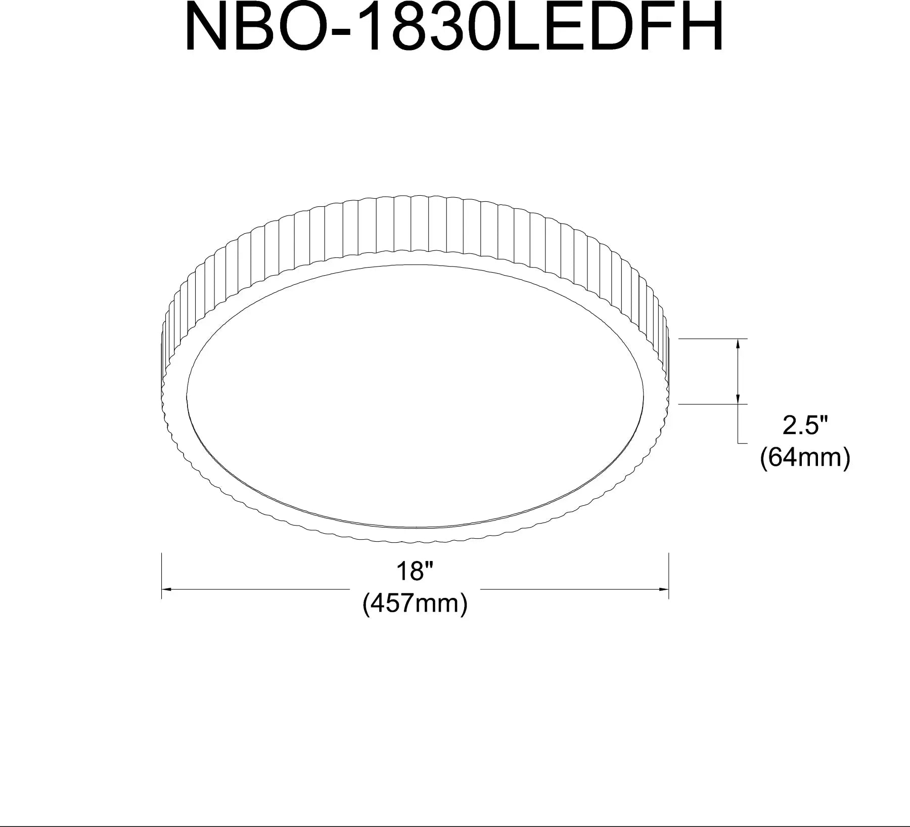 Dainolite 30W LED Flush mount, Matte Black with White Acrylic Diffuser