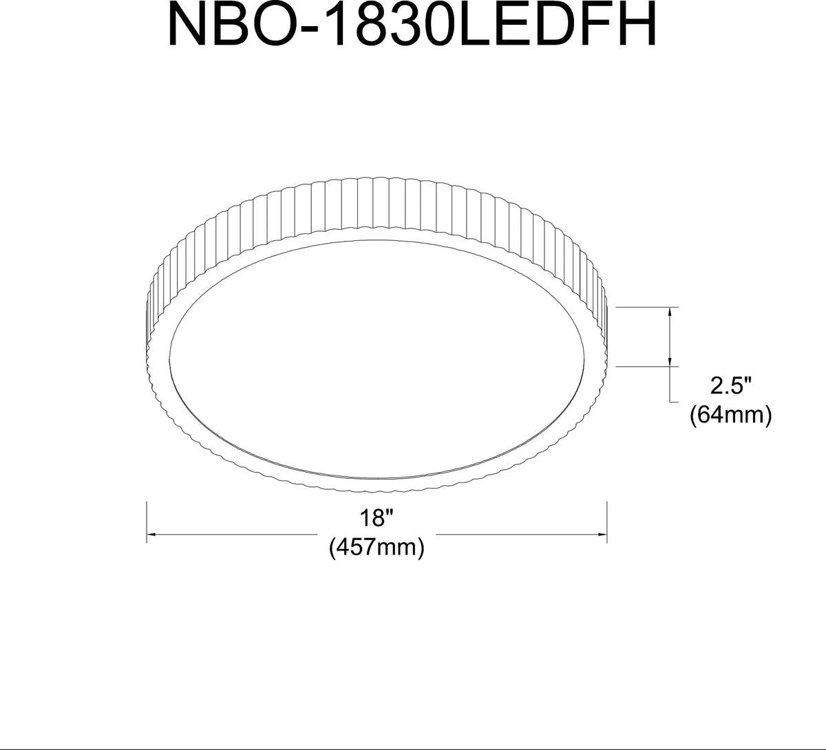 Dainolite 30W LED Flush mount, Matte White with White Acrylic Diffuser