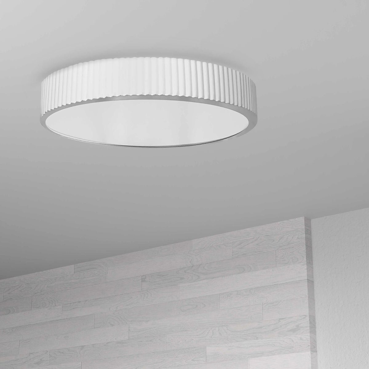 Dainolite 30W LED Flush mount, Matte White with White Acrylic Diffuser