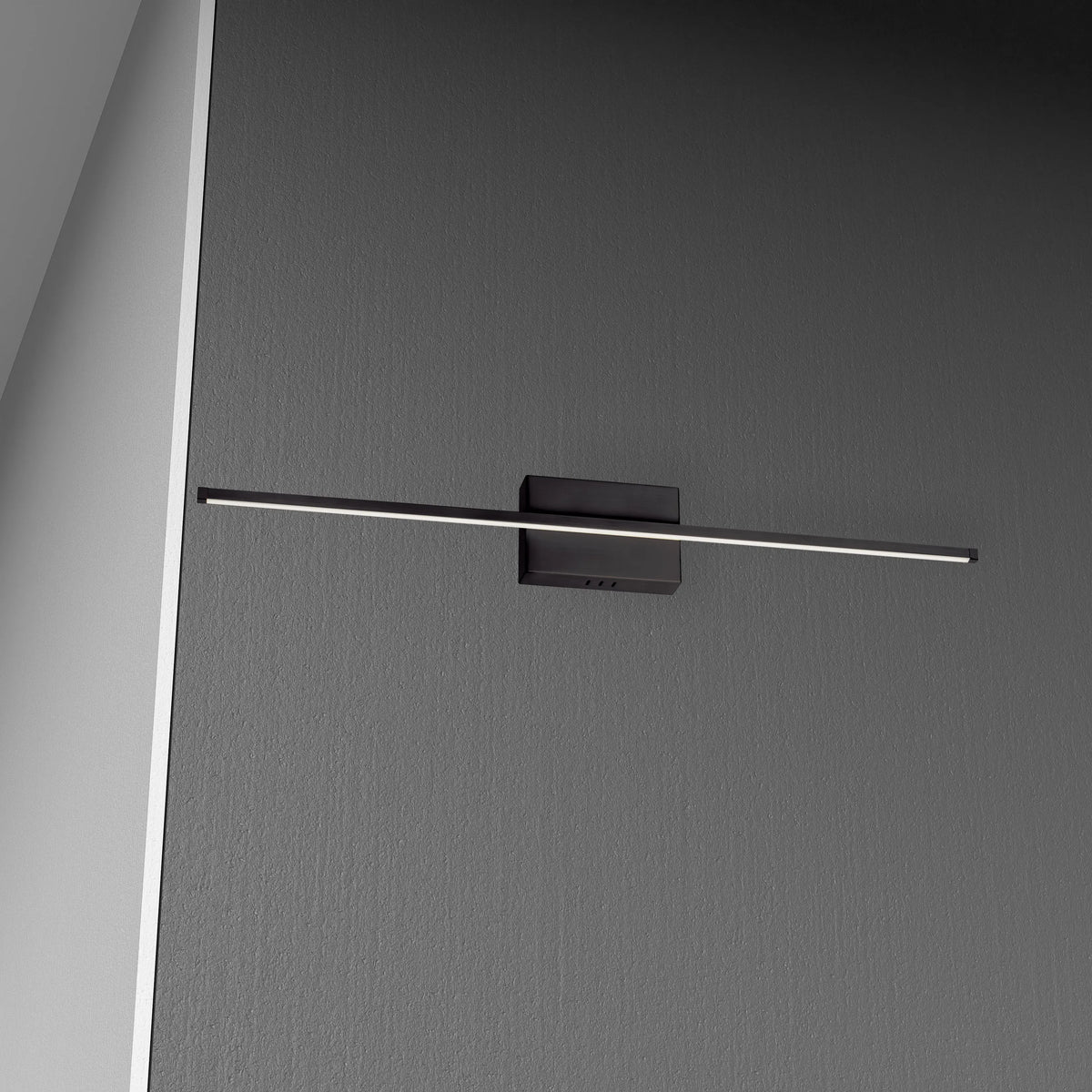Dainolite 30W LED Wall Sconce, Matte Black with White Acrylic Diffuser