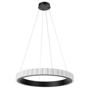 Dainolite 30W Matte Black Chandelier w/ Faux Alabaster Acrylic