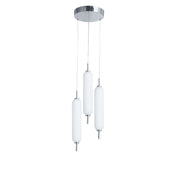 Dainolite 30W Polished Chrome Multi Light Pendant w/ White Opal Glass