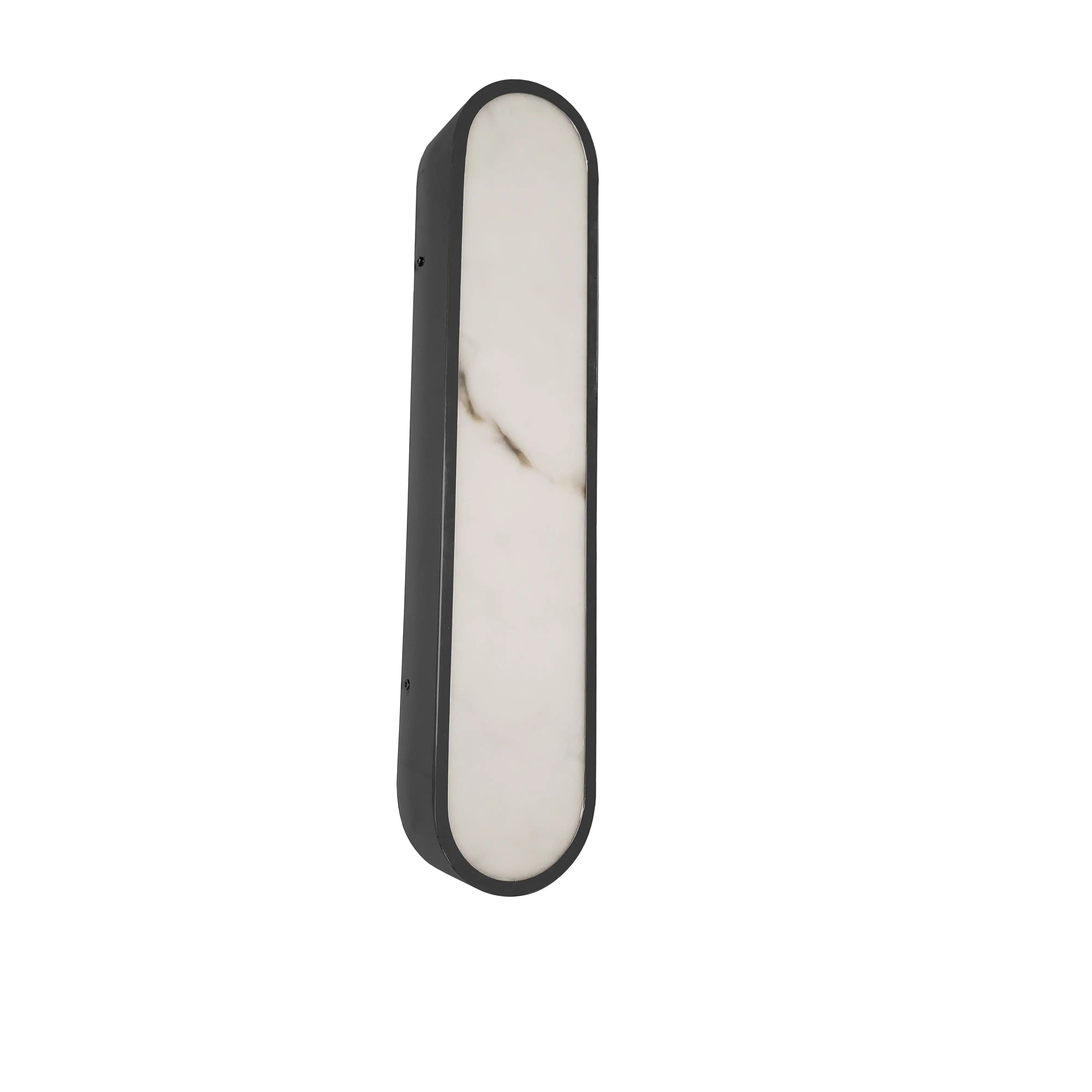 Dainolite 30W Wall Sconce in Matte Black w/ Alabaster Diffuser