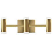 Dainolite 33W LED Vanity, Aged Brass with a Frosted Acrylic Diffuser