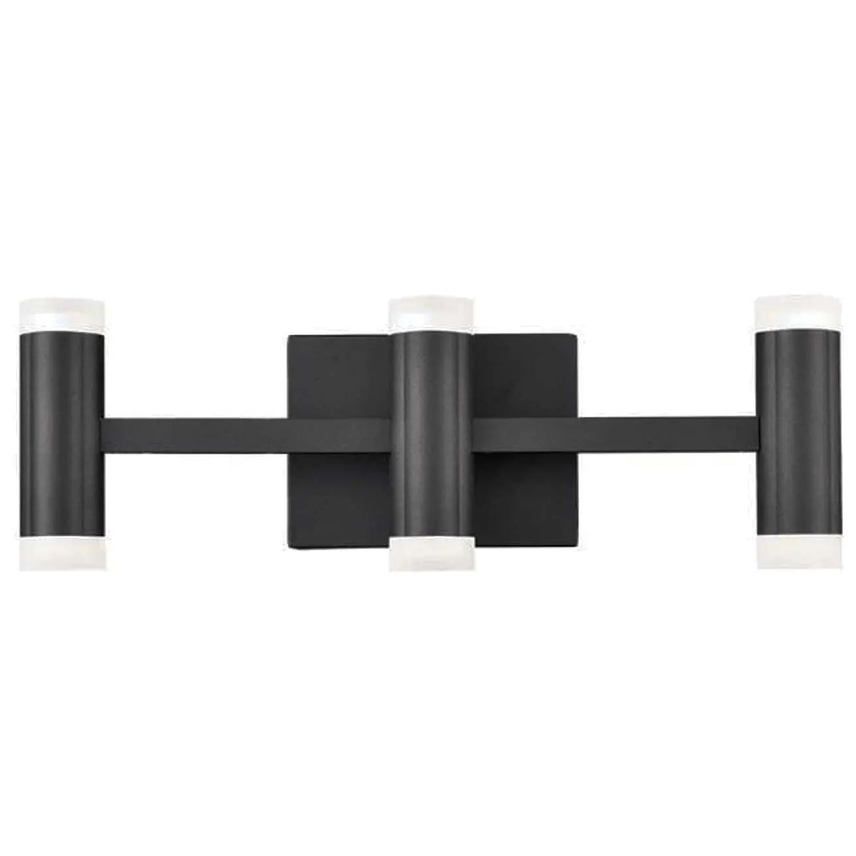 Dainolite 33W LED Vanity, Matte Black with a Frosted Acrylic Diffuser