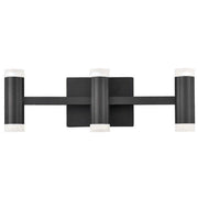 Dainolite 33W LED Vanity, Matte Black with a Frosted Acrylic Diffuser