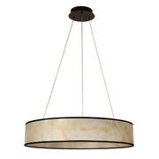 Dainolite 34W Pendant, Matte Black w/ Marble Alabaster Shade