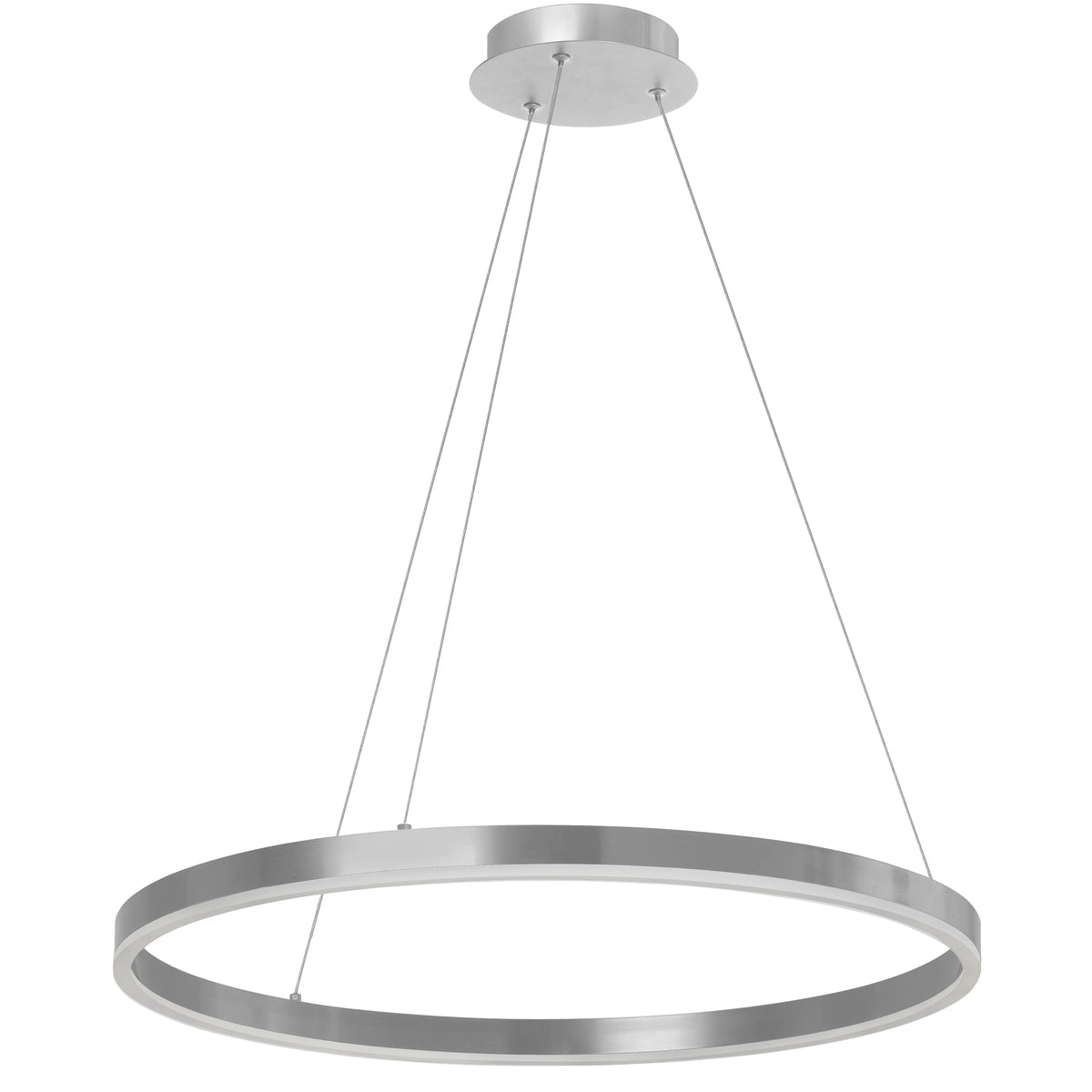 Dainolite 34W Silver Chandelier with White Acrylic Diffuser