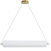 Dainolite 36W Horizontal Pendant Aged Brass with Clear Acrylic Diffuser