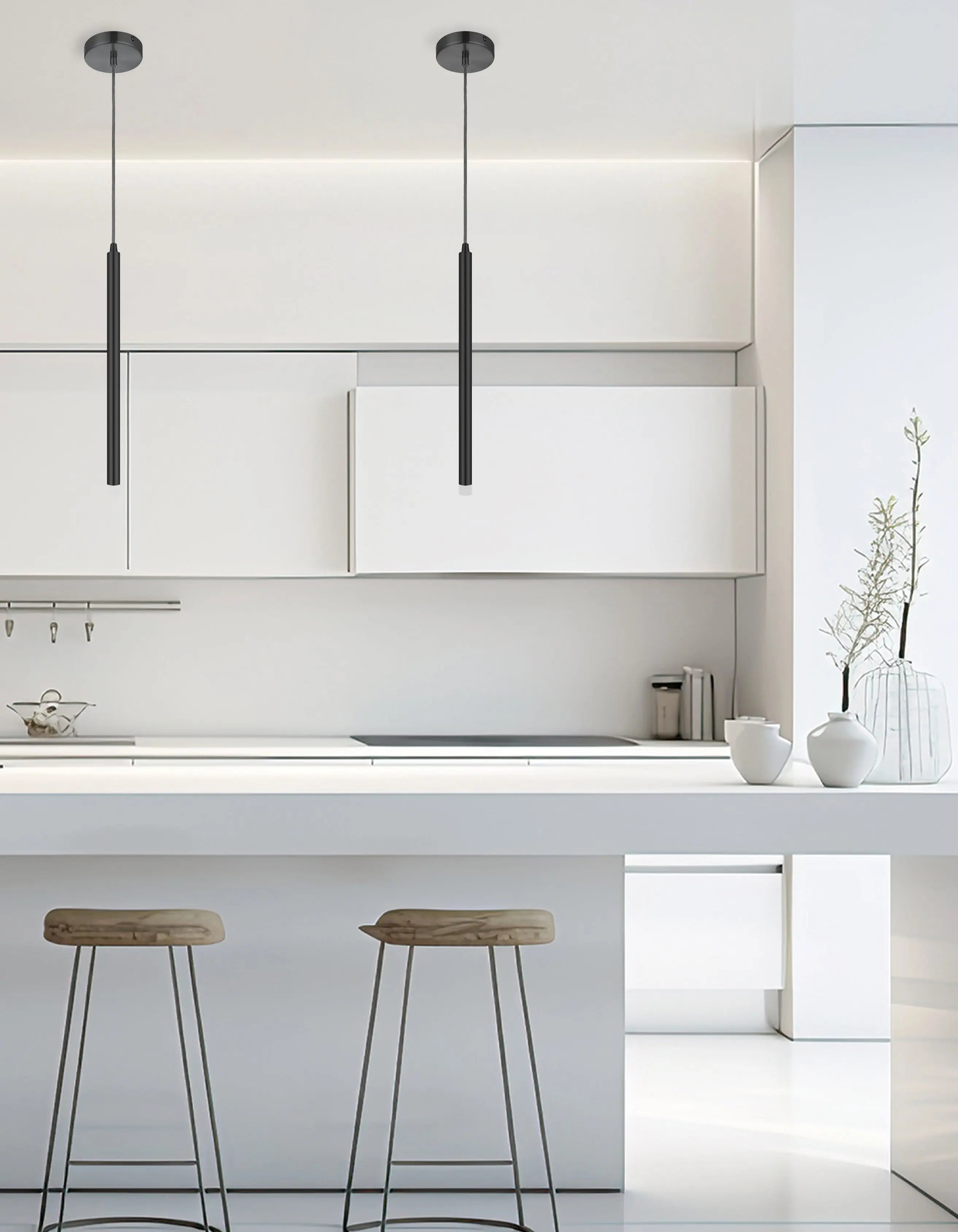 Dainolite 3W Pendant Matte Black with Frosted Acrylic Diffuser