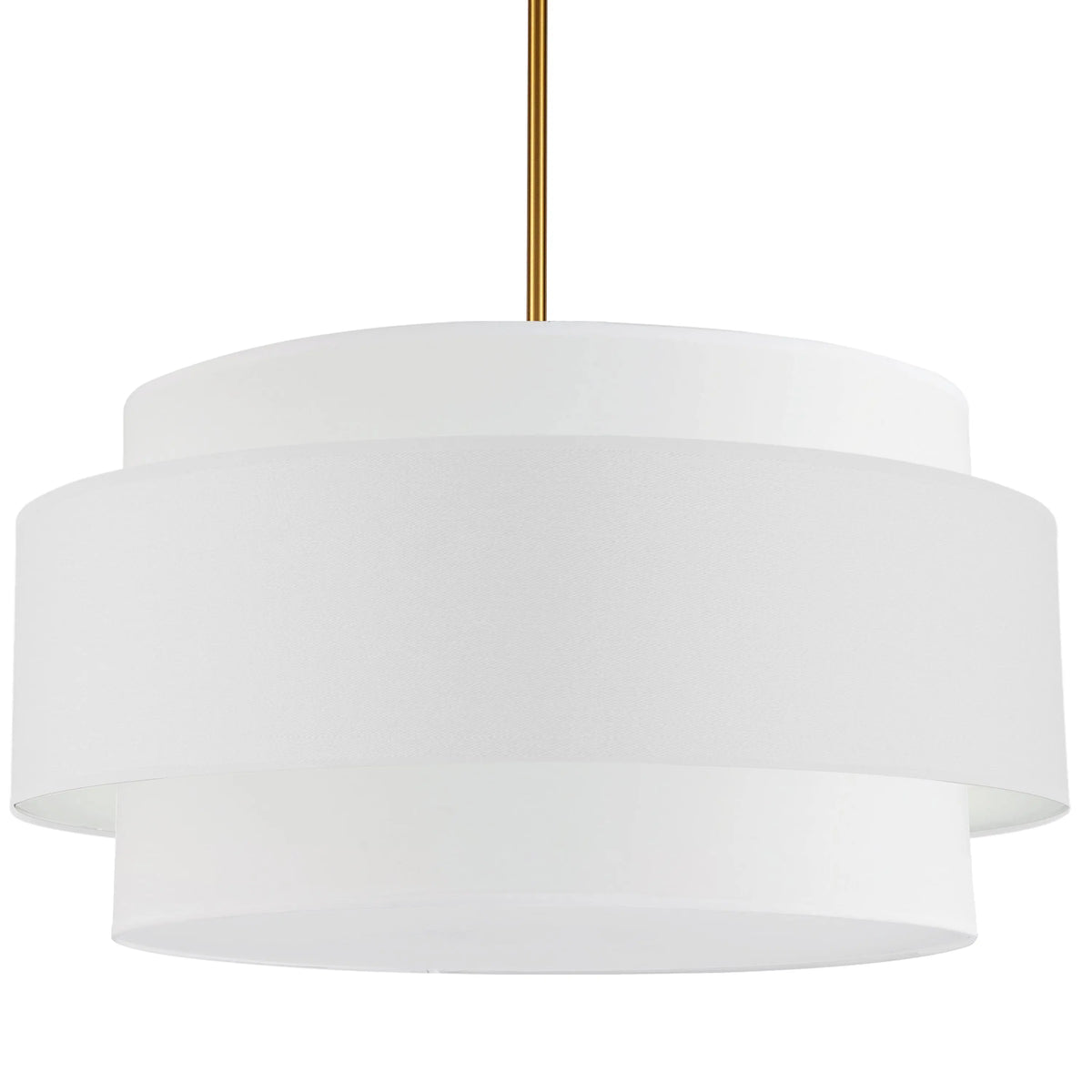 Dainolite 4 Light Incandescent Chandelier, Aged Brass with White Shade