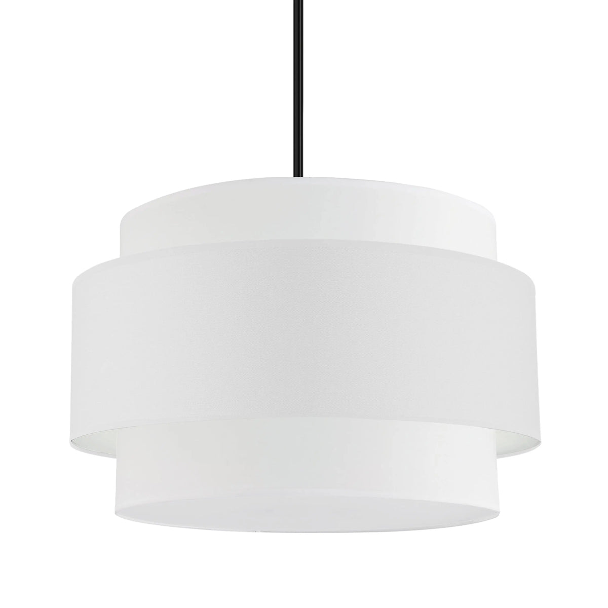 Dainolite 4 Light Incandescent Chandelier, Matte Black with White Shade