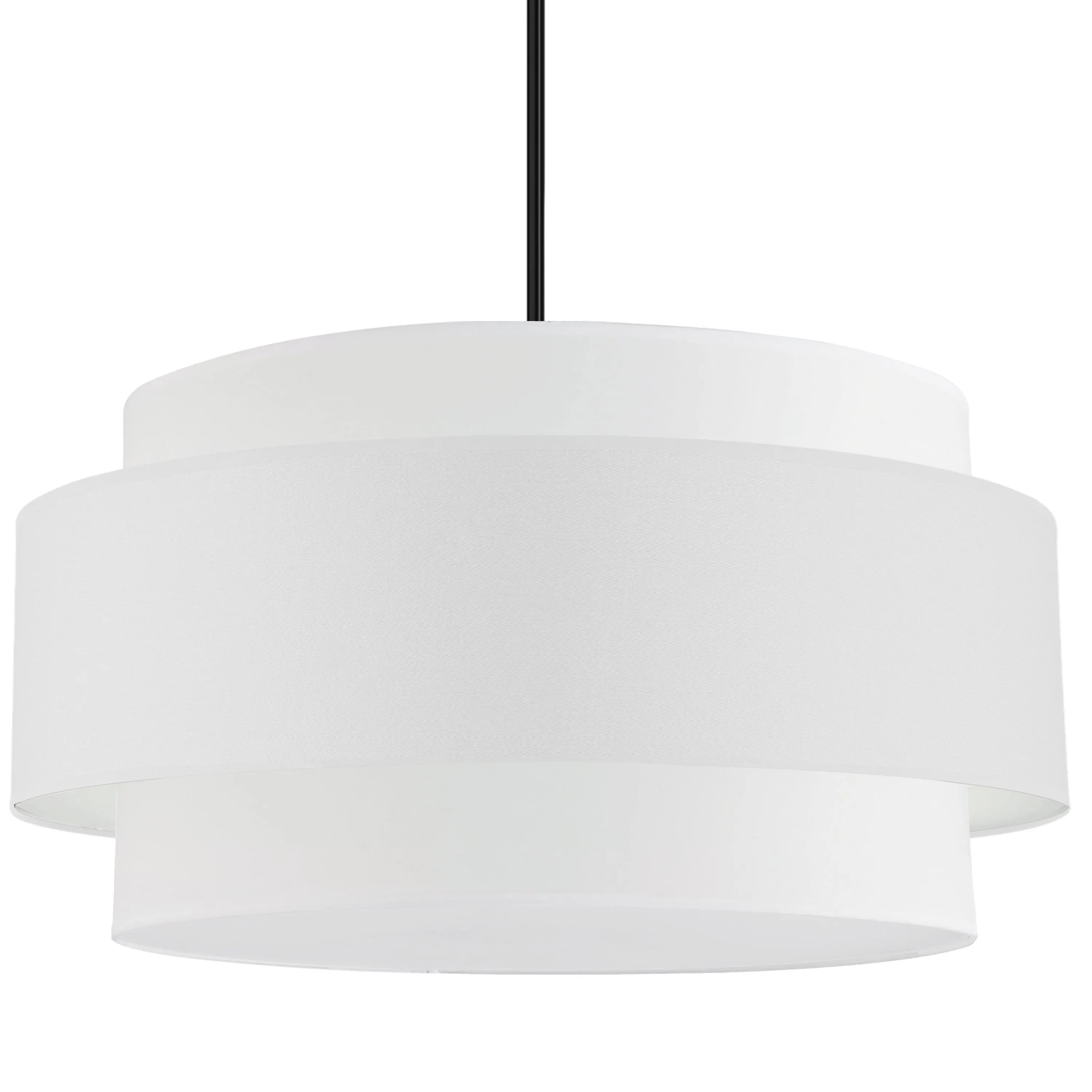 Dainolite 4 Light Incandescent Chandelier, Matte Black with White Shade