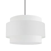 Dainolite 4 Light Incandescent Chandelier, Polished Chrome with White Shade