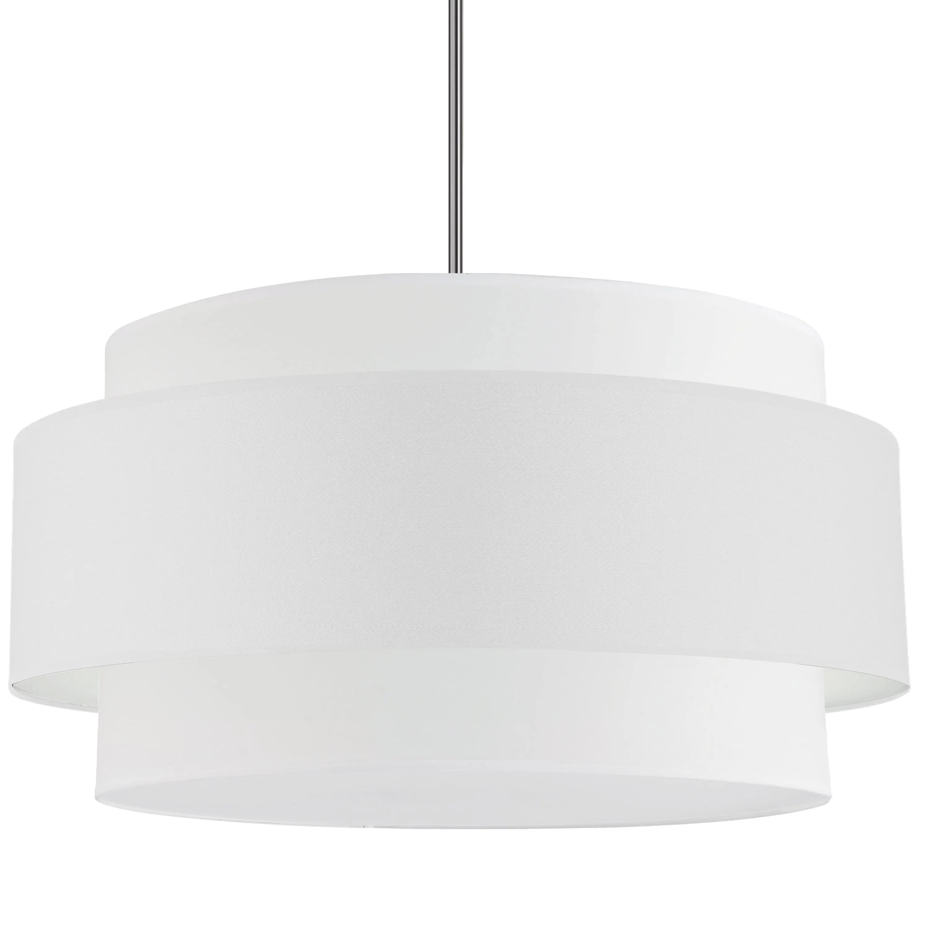 Dainolite 4 Light Incandescent Chandelier, Polished Chrome with White Shade
