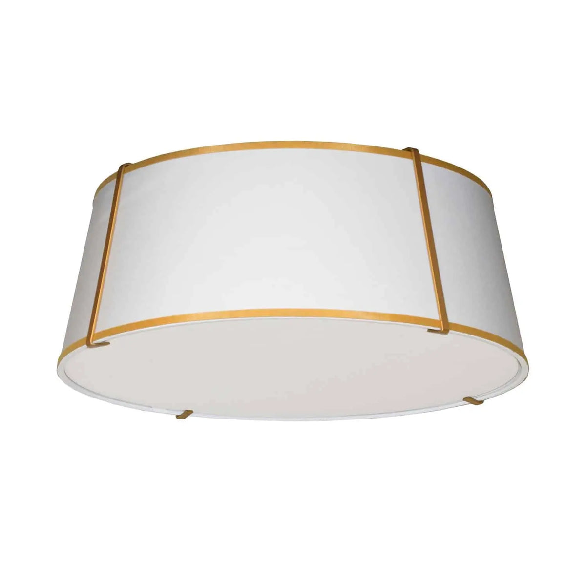 Dainolite 4 Light Incandescent Flush Mount Gold with White