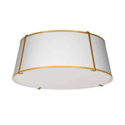 Dainolite 4 Light Incandescent Flush Mount Gold with White