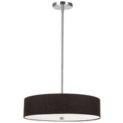 Dainolite 4 Light Incandescent Pendant Polished Chrome with Black Shade