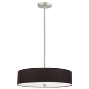 Dainolite 4 Light Incandescent Pendant Satin Chrome with Black Shade