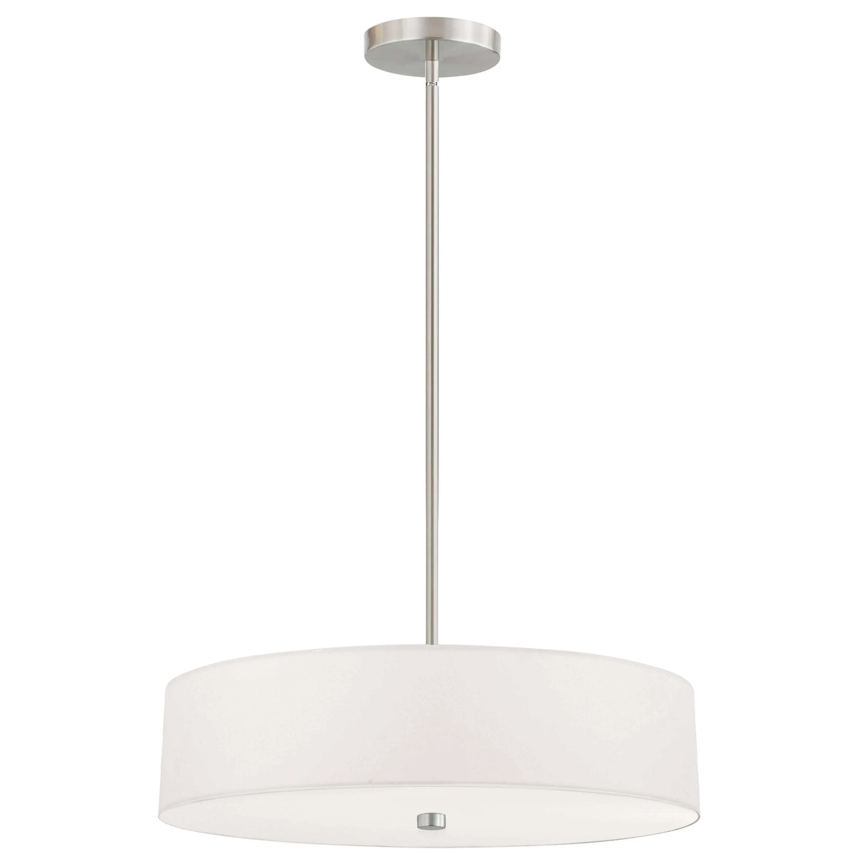 Dainolite 4 Light Incandescent Pendant Satin Chrome with White Shade