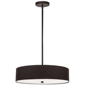 Dainolite 4 Light Incandescent Pendant, Matte Black with Black Shade