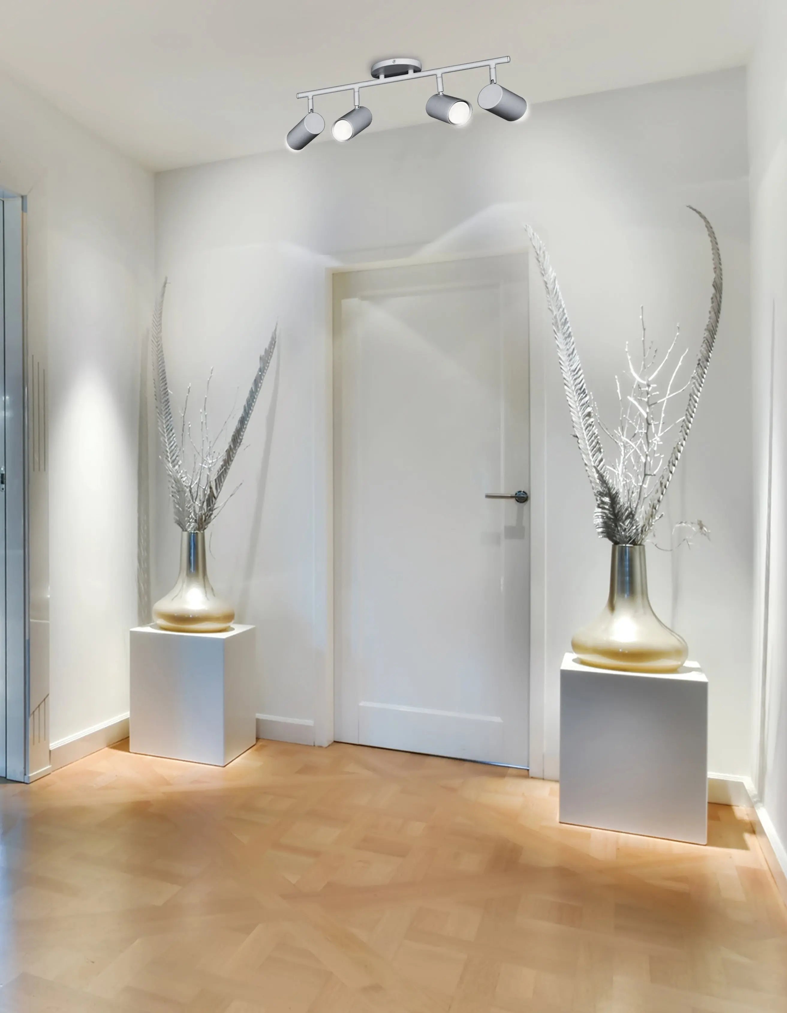 Dainolite 4 Light Track Light in Satin Chrome