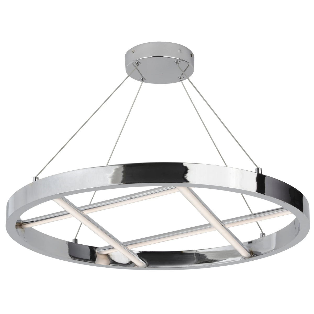Dainolite 40W Chandelier, Polished Chrome w/ White Silicone Diffuser