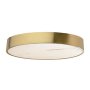 Dainolite 40W Flush Mount in Aged Brass w/ Alabaster Diffuser
