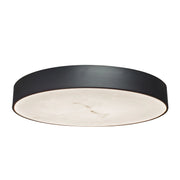 Dainolite 40W Flush Mount in Matte Black w/ Alabaster Diffuser